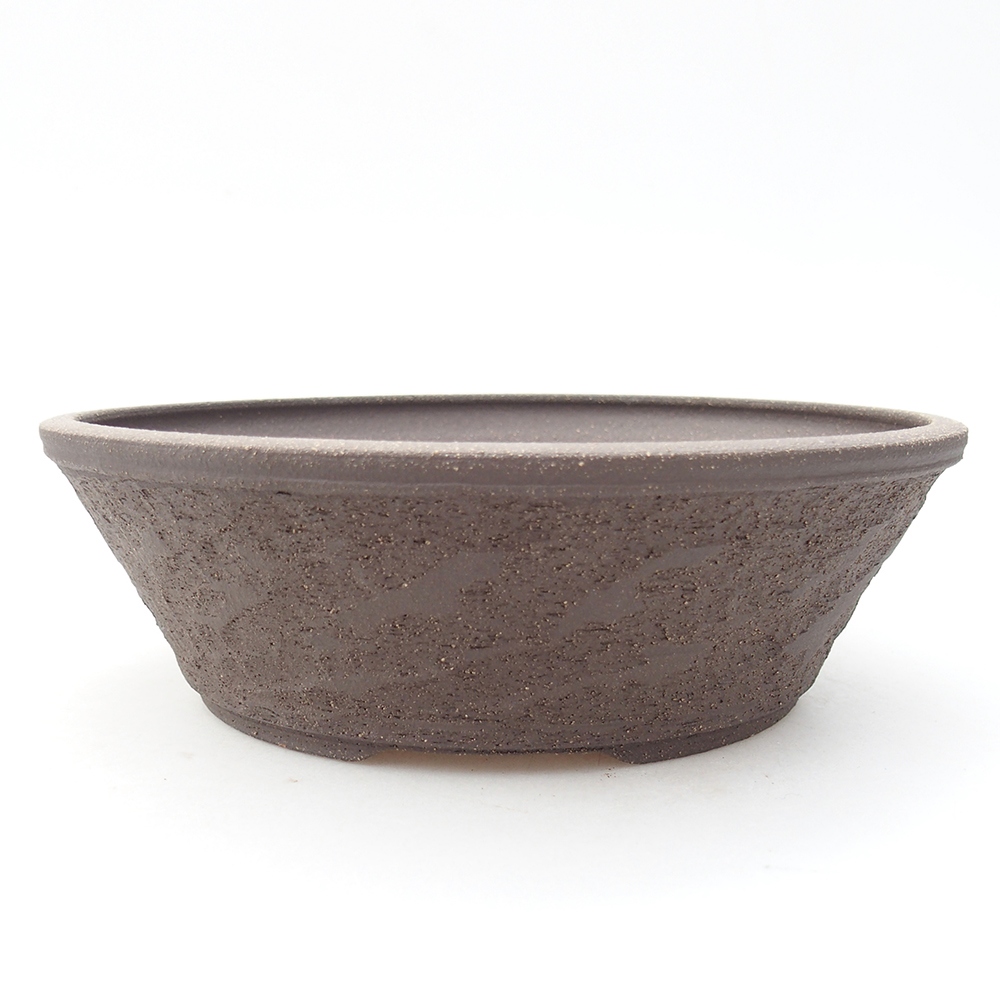 Keramická bonsai miska 20 x 20 x 6 cm, barva hnědá