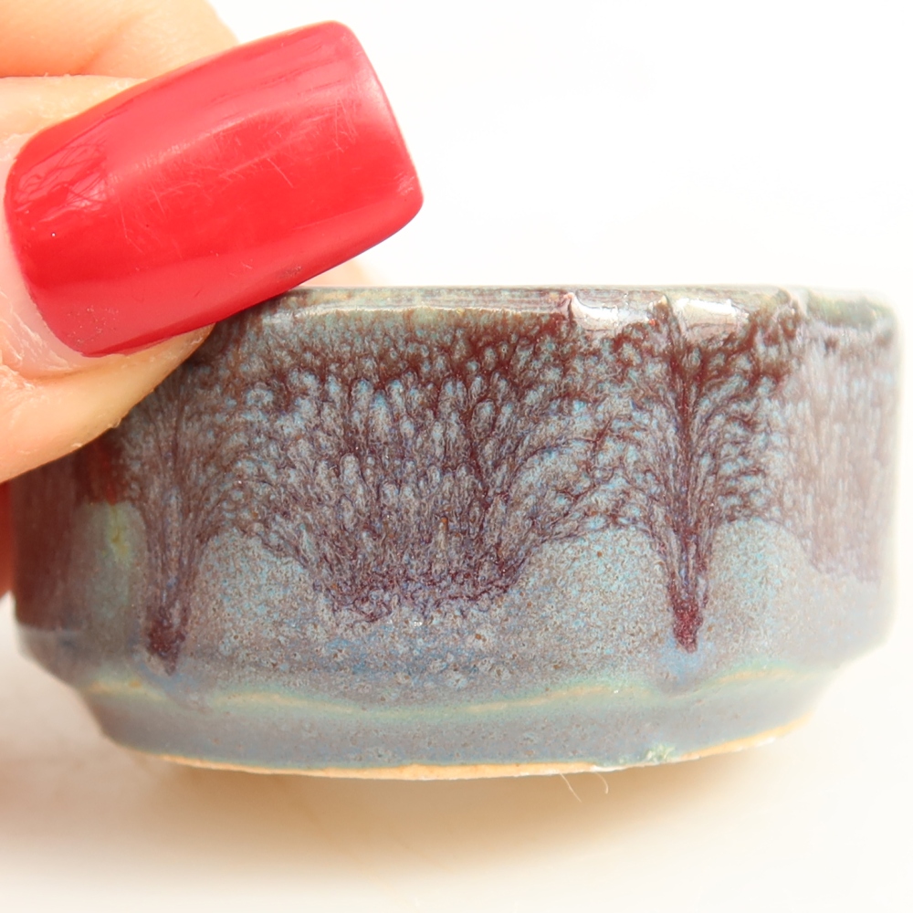 Keramická bonsai miska 5 x 5 x 2,5 cm, barva šedá