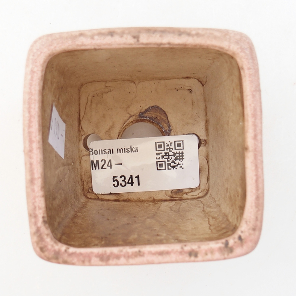 Keramická bonsai miska 6,5 x 6,5 x 7 cm, barva růžová