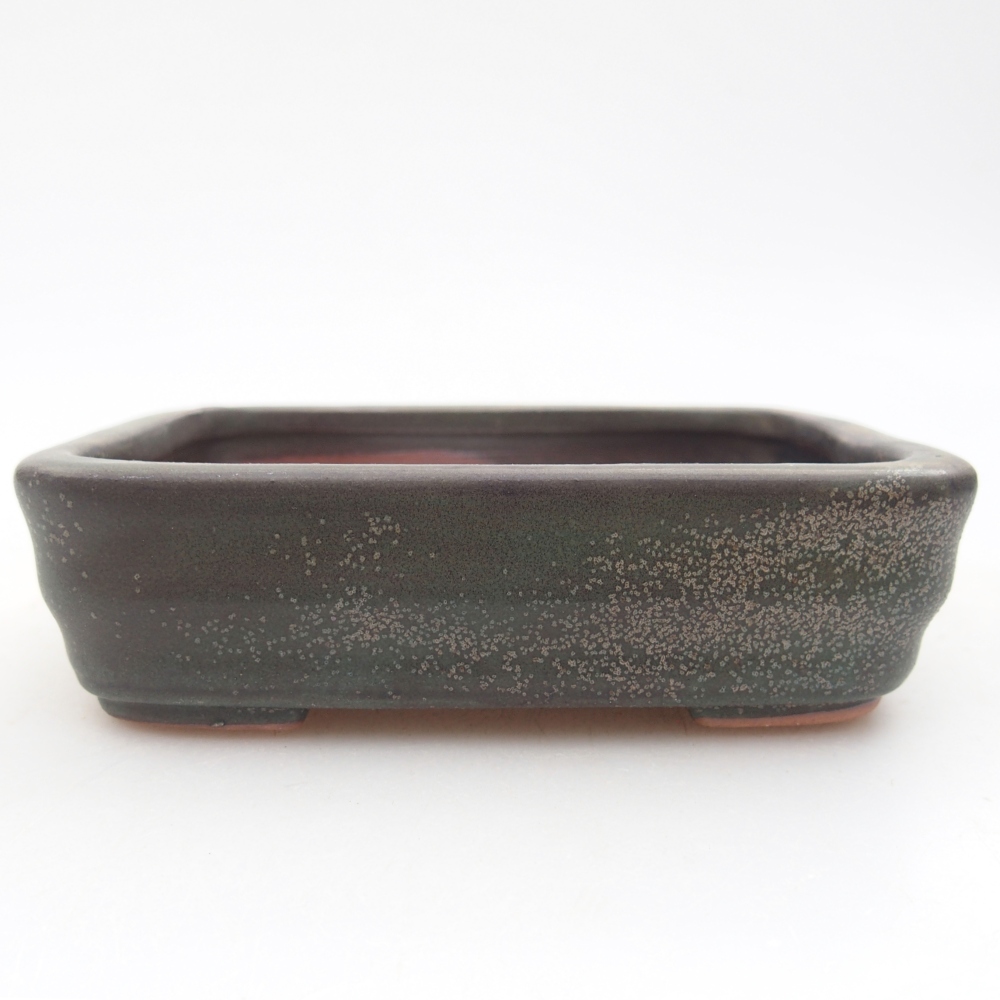 Keramická bonsai miska 11 x 8 x 3 cm, barva šedá