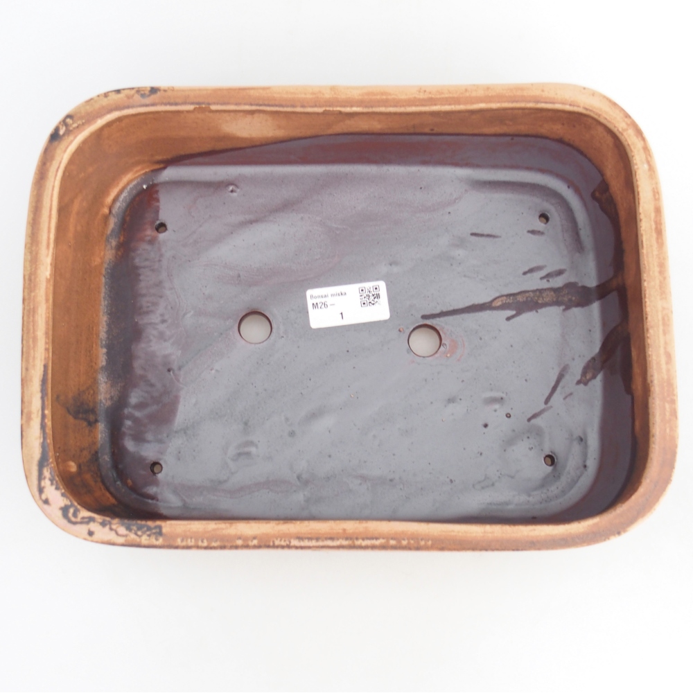 Keramická bonsai miska 28,5 x 21 x 7,5 cm, barva růžová