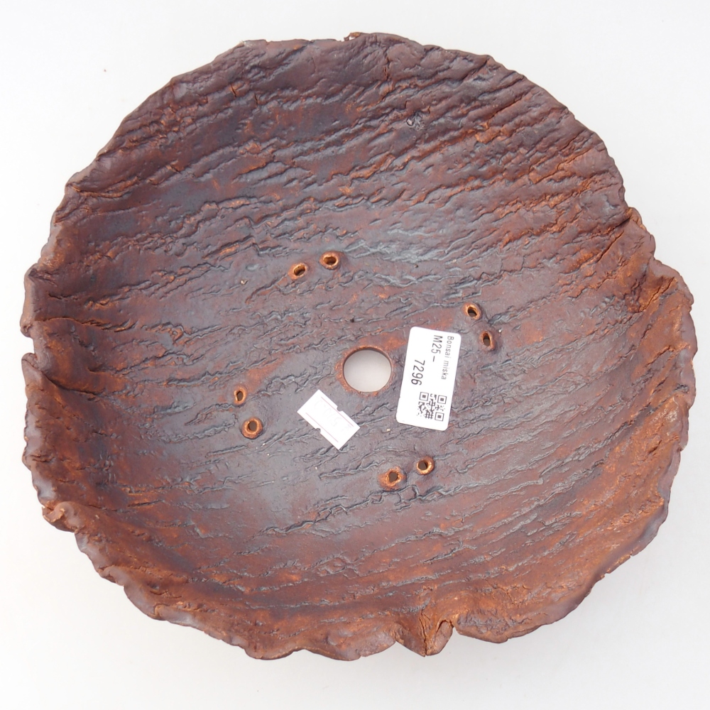 Keramická Skořápka  23 x 23 x 7 cm , barva hnědá