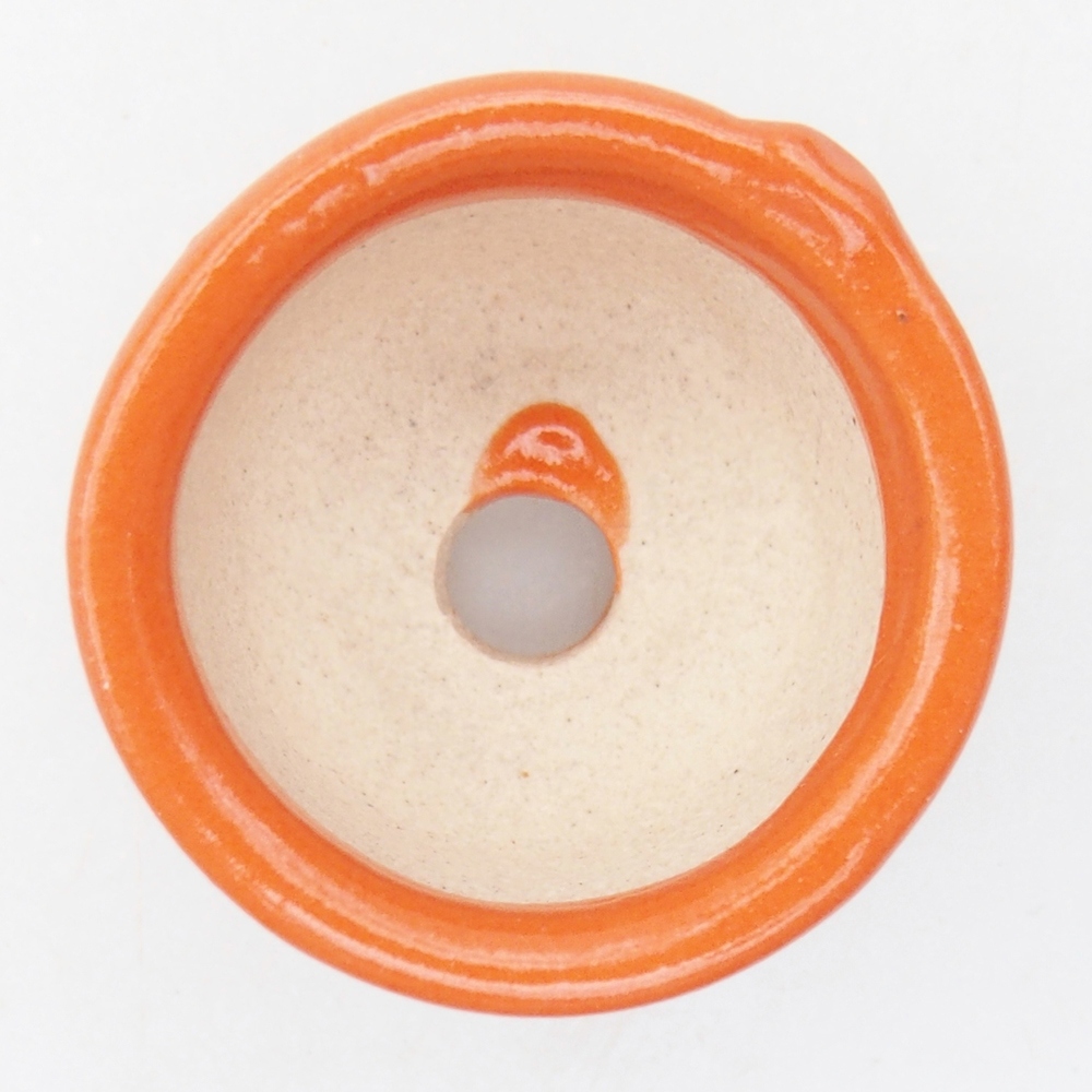 Mini bonsai miska 3 x 3 x 1,5 cm, barva oranžová