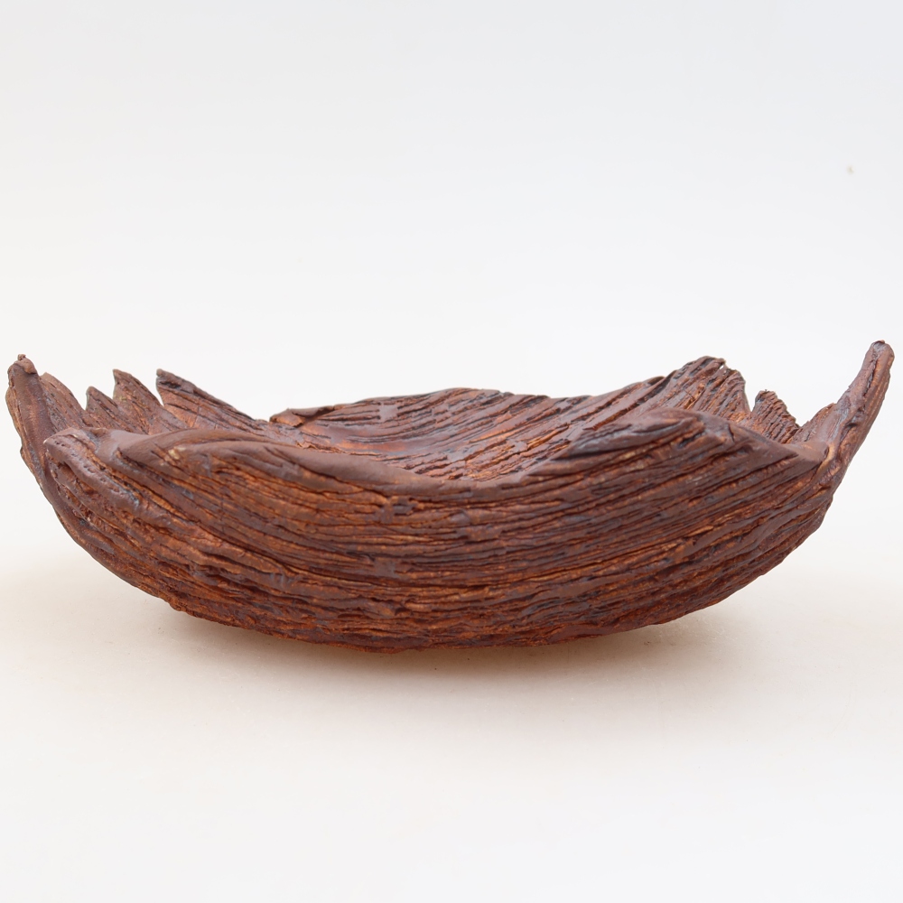 Keramická Skořápka  20 x 17 x 7,5 cm , barva hnědá