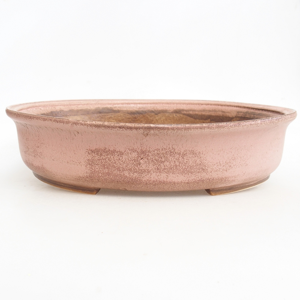 Keramická bonsai miska 32,5 x 28 x 7,5 cm, barva růžová