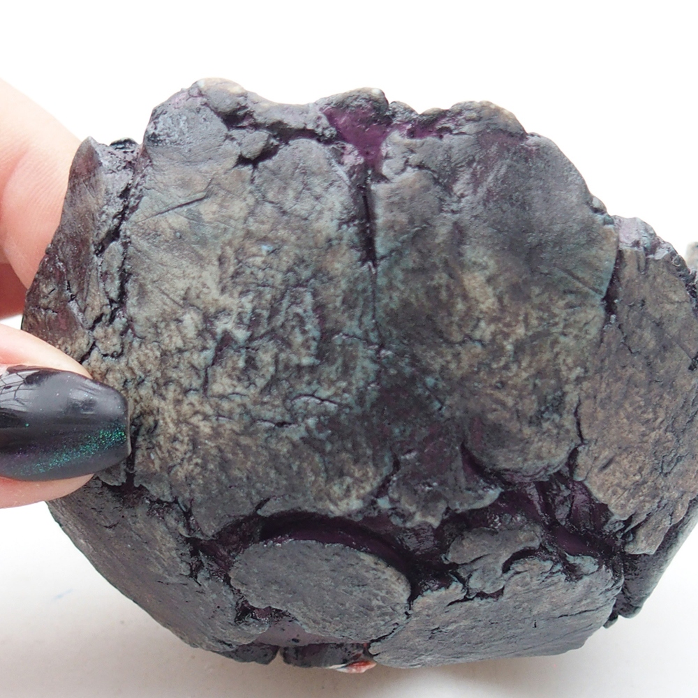 Keramická Skořápka 9,5 x 8,5 x 6 cm , barva fialová