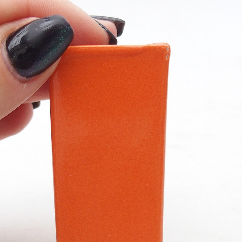 Mini bonsai miska 3 x 3 x 5,5 cm, barva oranžová