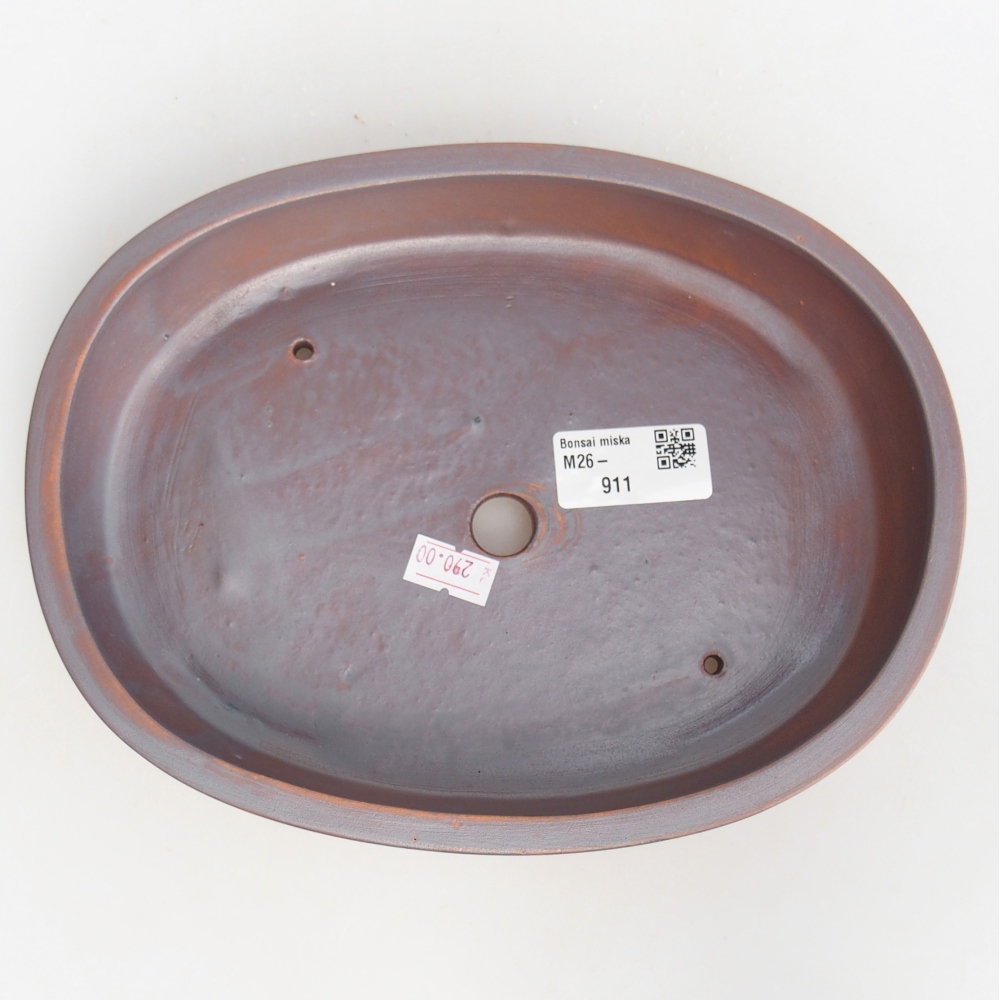 Keramická bonsai miska 22 x 17 x 4 cm, barva kovová
