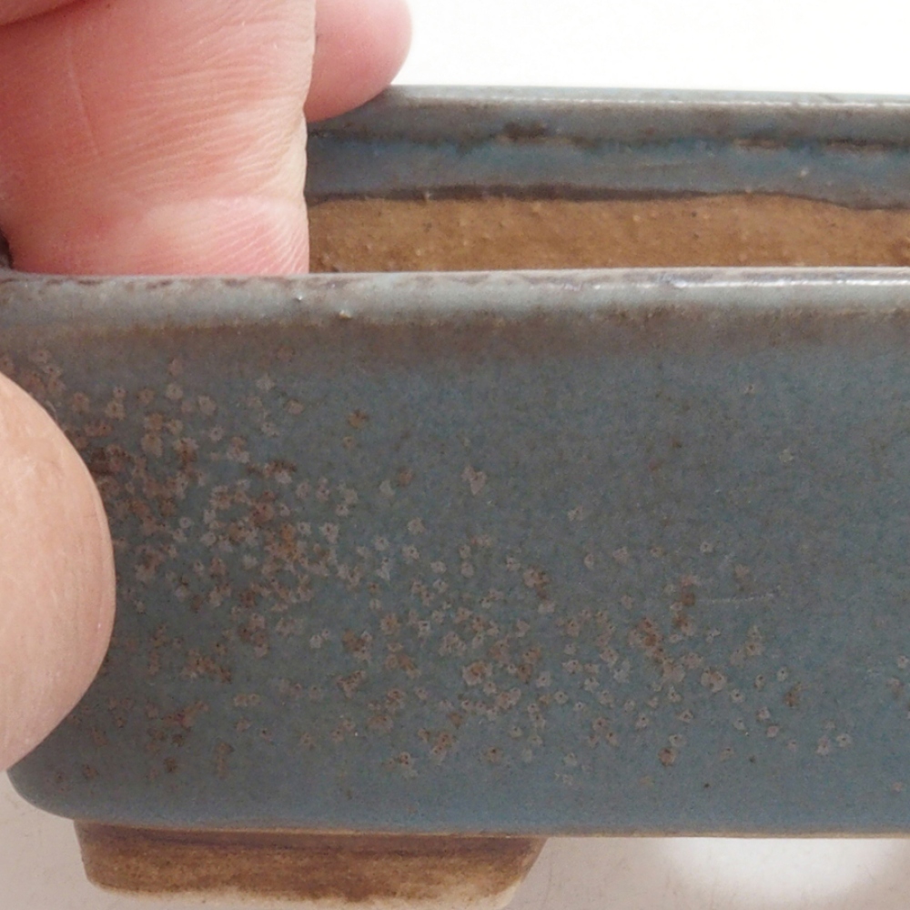 Keramická bonsai miska 9,5 x 8 x 3,5 cm, barva modrá