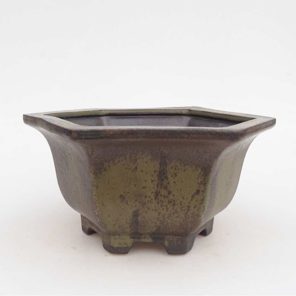 Keramická bonsai miska 18,5 x 16,5 x 9 cm, barva hnědá