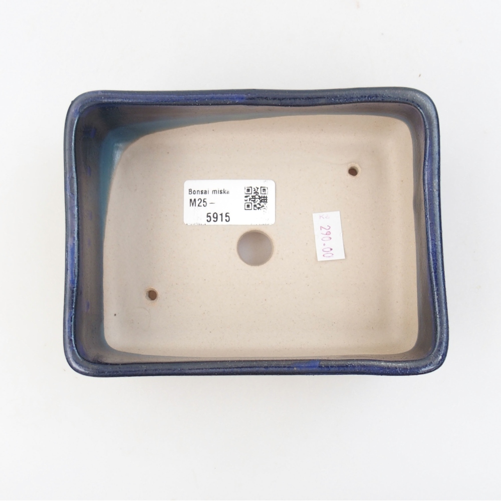 Keramická bonsai miska 14,5 x 11 x 5,5 cm, barva modrá