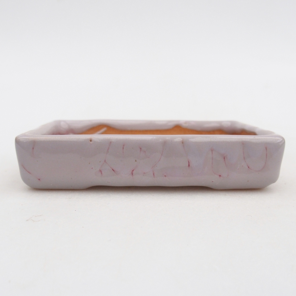 Keramická bonsai miska 10,5 x 7 x 2 cm, barva růžová