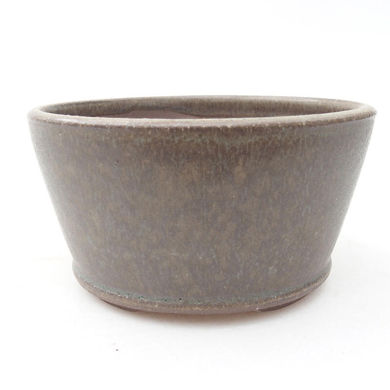 Keramická bonsai miska 10,5 x 10,5 x 5,5 cm, barva hnědá