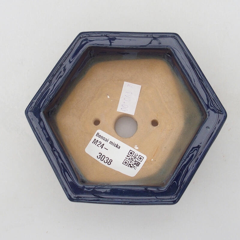 Keramická bonsai miska 10,5 x 10 x 4 cm, barva modrá