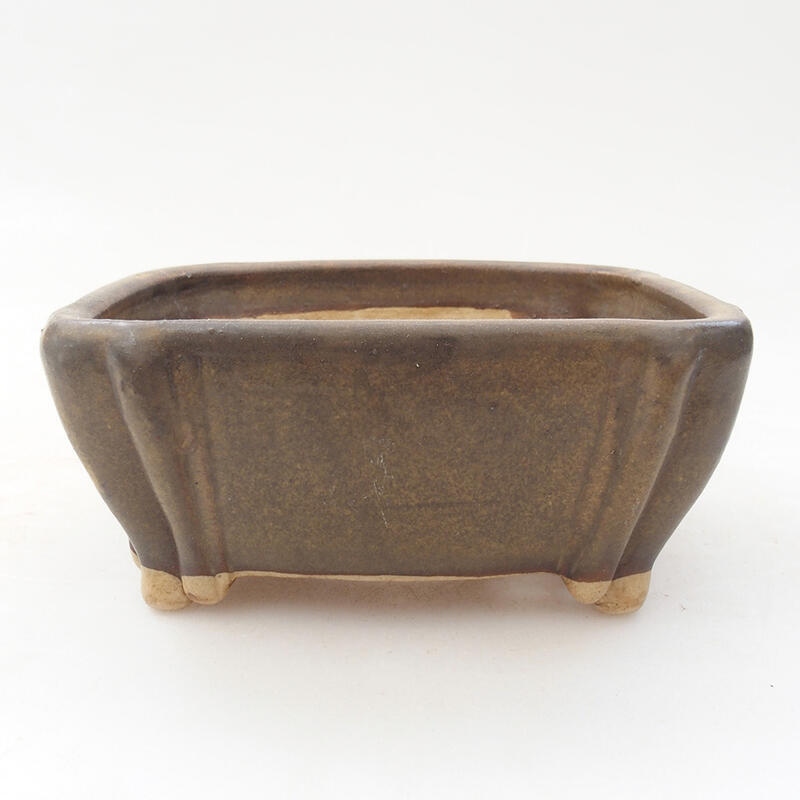 Keramická bonsai miska 10,5 x 9 x 4,5 cm, barva hnědá