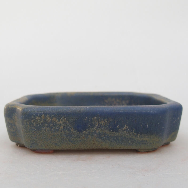 Keramická bonsai miska 10 x 8 x 2 cm, barva modrá