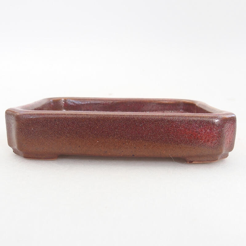 Keramická bonsai miska 10 x 8 x 2 cm, barva vínová