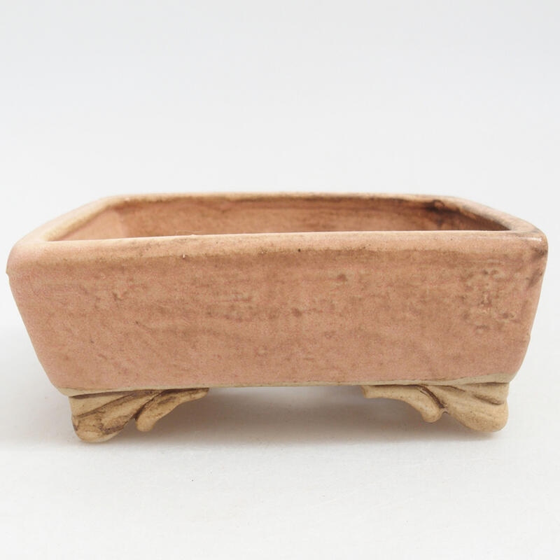Keramická bonsai miska 10 x 8 x 3,5 cm, barva růžová