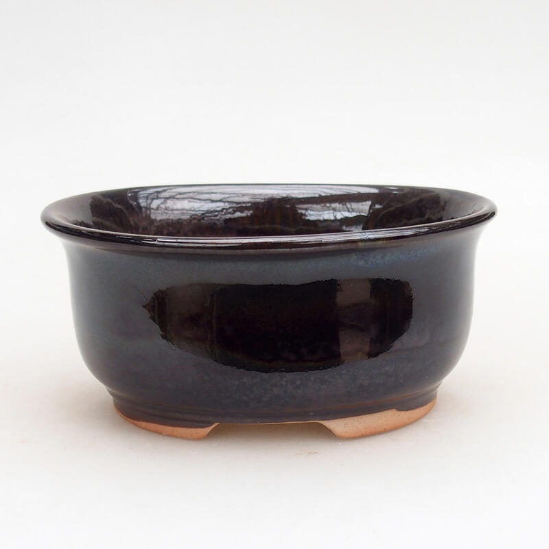 Keramická bonsai miska 11,5 x 10 x 5,5 cm, barva černá