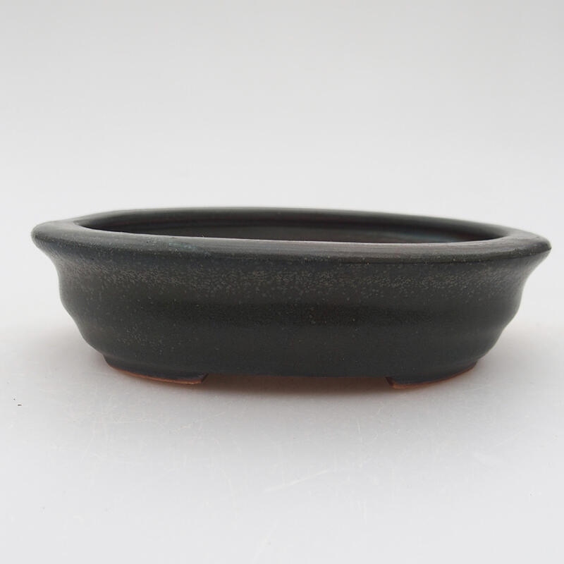 Keramická bonsai miska 11,5 x 9 x 3 cm, barva šedá