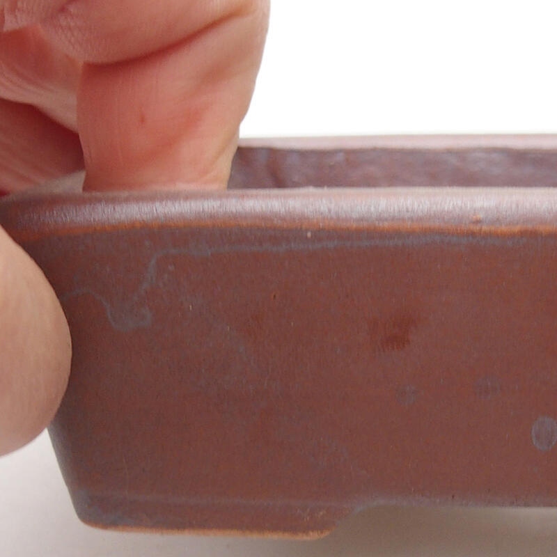 Keramická bonsai miska 12 x 8,5 x 3,5 cm, barva kovová