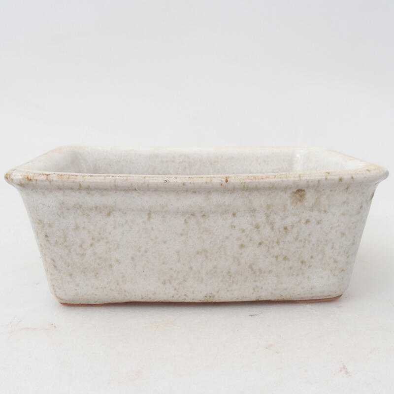 Keramická bonsai miska 12 x 8,5 x 4,5 cm, barva bílá