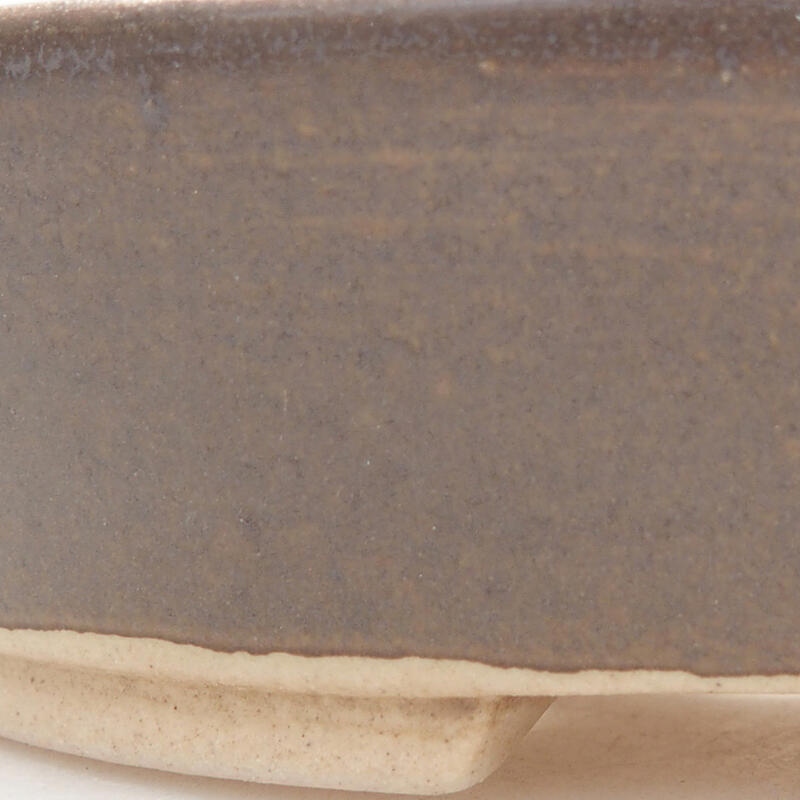 Keramická bonsai miska 13 x 11 x 3,5 cm, barva hnědá