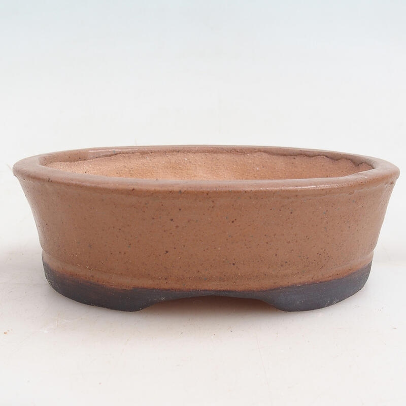 Keramická bonsai miska 15,5 x 12 x 5 cm, barva hnědá