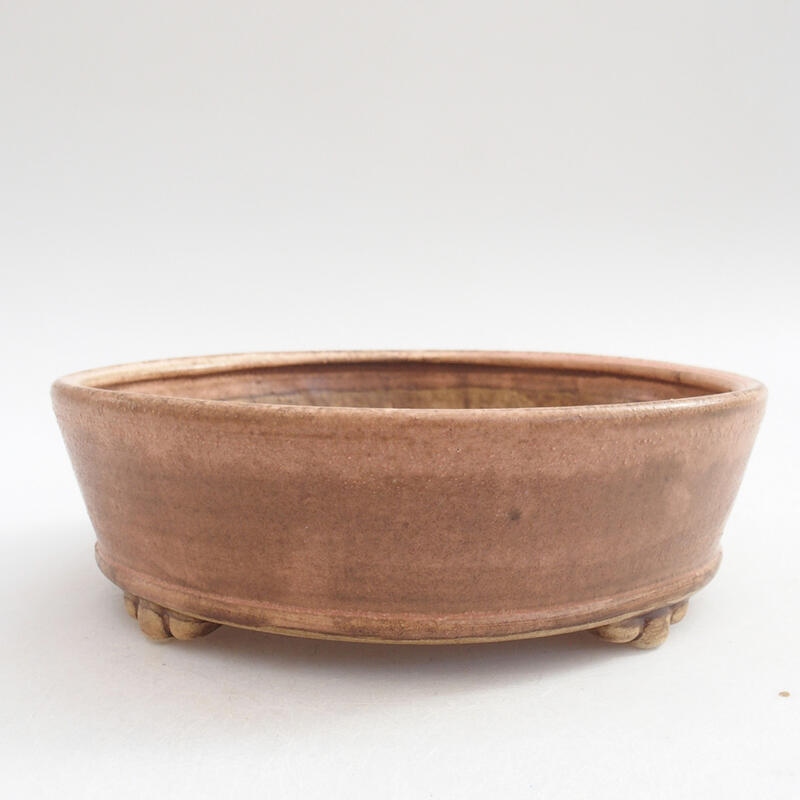 Keramická bonsai miska 15,5 x 15,5 x 5 cm, barva růžová