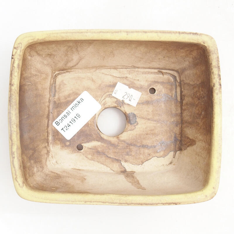 Keramická bonsai miska 15 x 12,5 x 5,5 cm, barva zelená