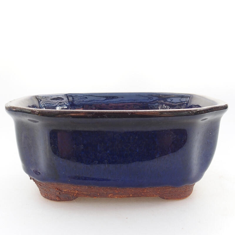Keramická bonsai miska 15 x 12,5 x 6,5 cm, barva modrá