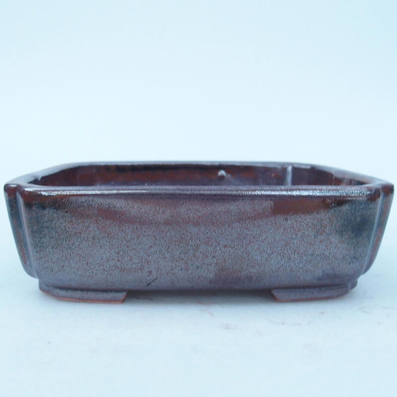 Keramická bonsai miska 15 x 12 x 4,5 cm, barva hnědá