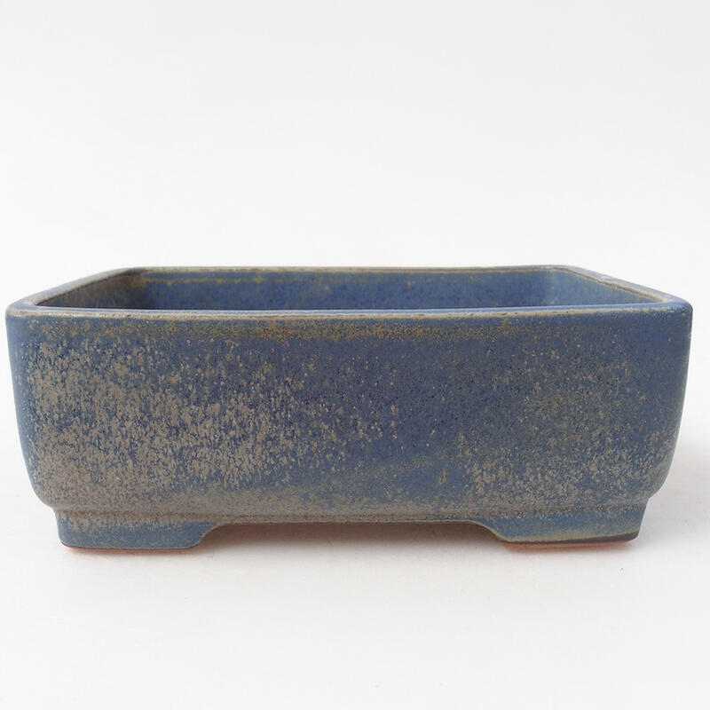Keramická bonsai miska 15 x 12 x 5,5 cm, barva modrá