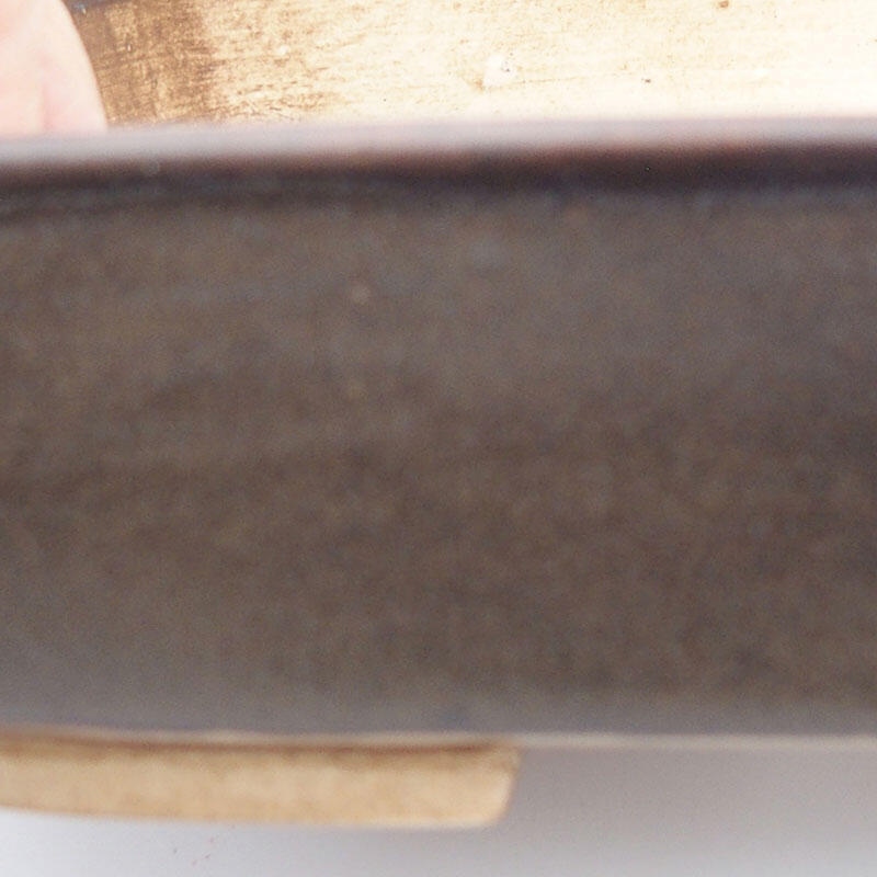Keramická bonsai miska 17 x 13 x 4,5 cm, barva hnědá