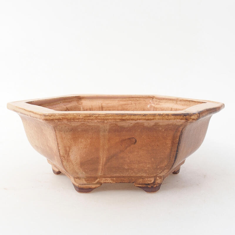 Keramická bonsai miska 17 x 15 x 6 cm, barva růžová