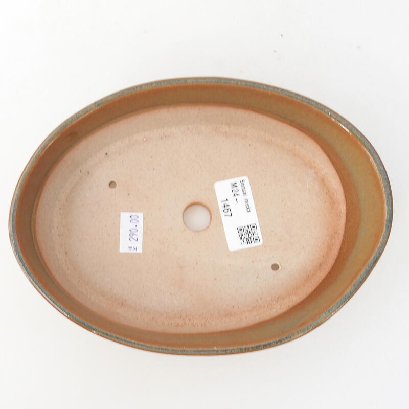 Keramická bonsai miska 18,5 x 13,5 x 4,5 cm, barva hnědá