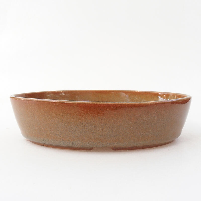 Keramická bonsai miska 18,5 x 13,5 x 4,5 cm, barva hnědá