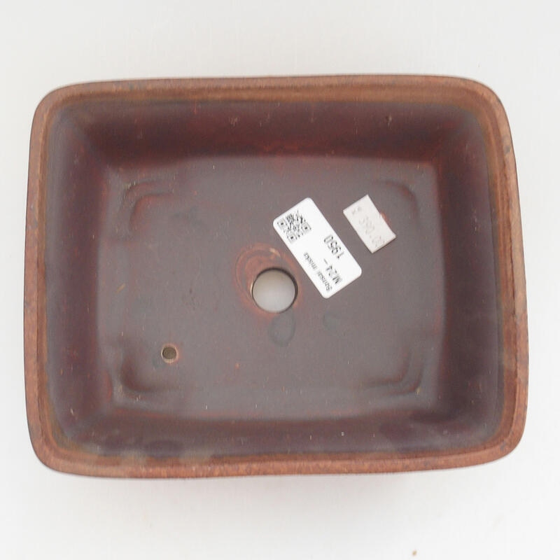 Keramická bonsai miska 18 x 14 x 5,5 cm, barva hnědá