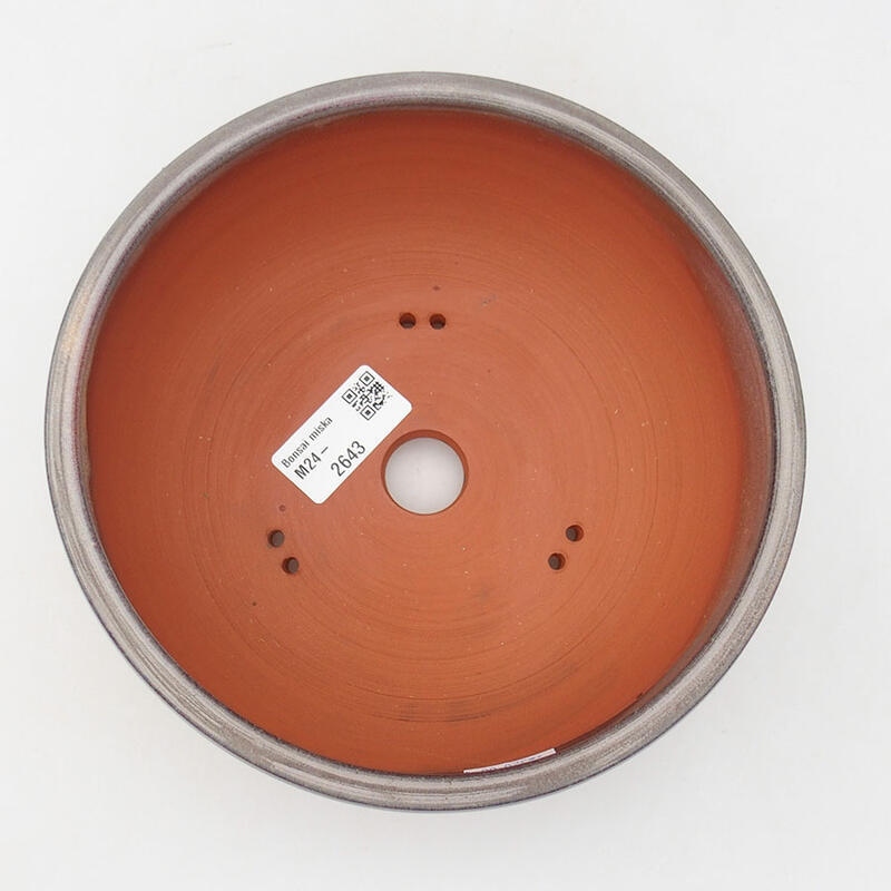 Keramická bonsai miska 18 x 18 x 7 cm, barva šedá