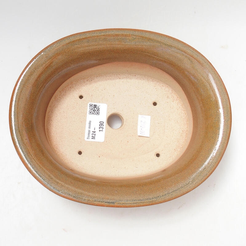 Keramická bonsai miska 19,5 x 16 x 6,5 cm, barva hnědá