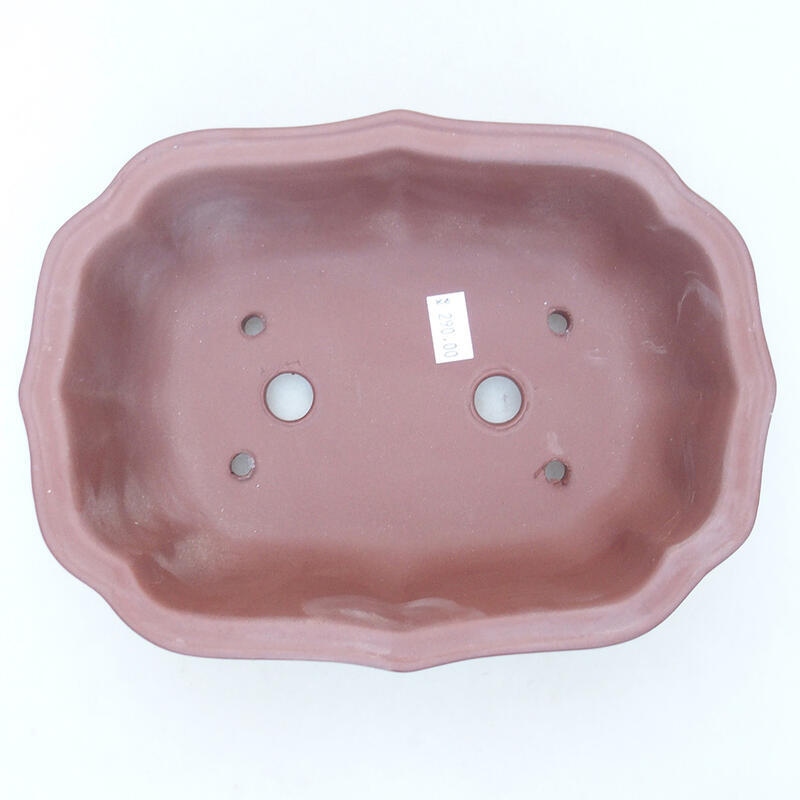 Keramická bonsai miska 21 x 15,5 x 7 cm, barva hnědá