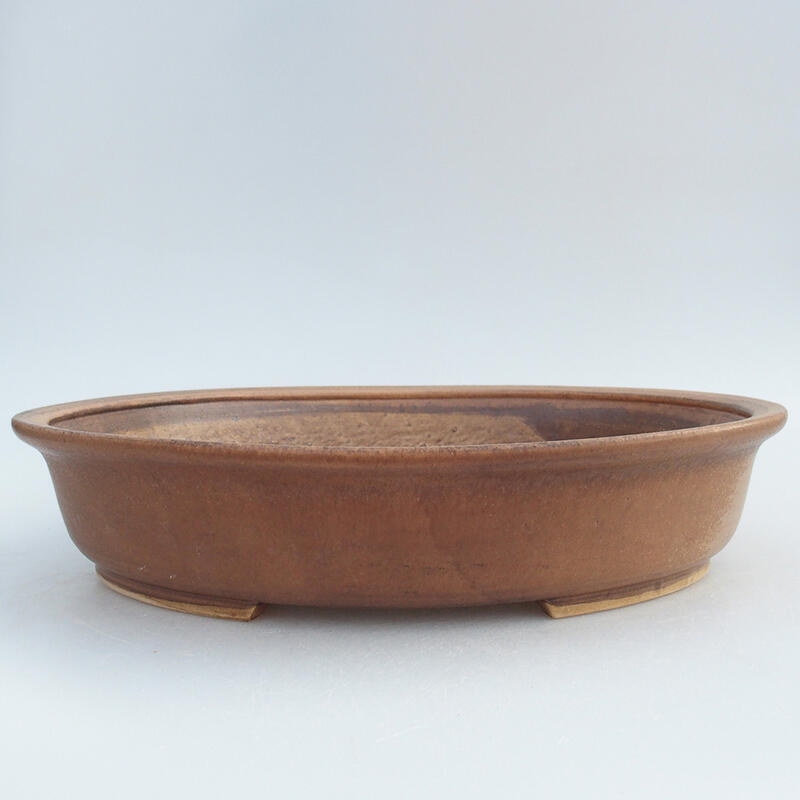 Keramická bonsai miska 28,5 x 25 x 6 cm, barva růžová