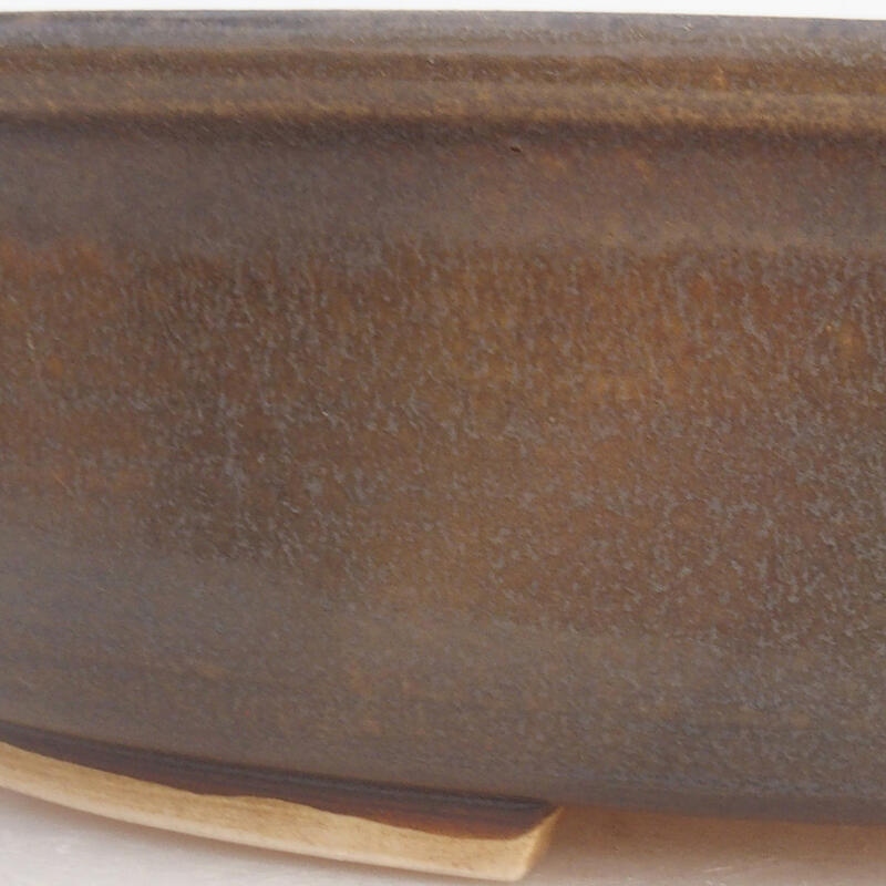 Keramická bonsai miska 32 x 28 x 7,5 cm, barva hnědá