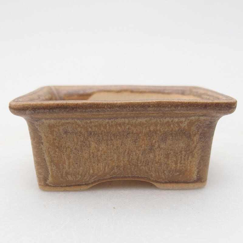 Keramická bonsai miska 6 x 4,5 x 2,5 cm, barva béžová