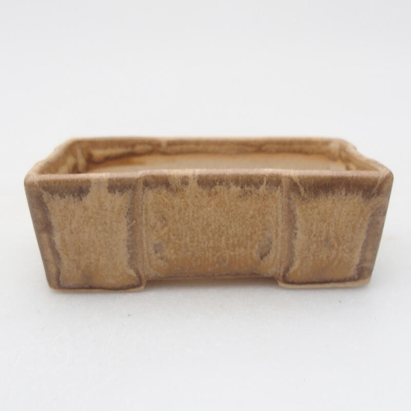 Keramická bonsai miska 7,5 x 4,5 x 2,5 cm, barva béžová