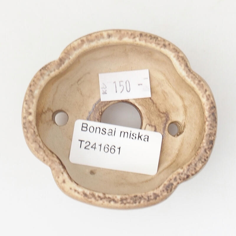 Keramická bonsai miska 7,5 x 7 x 3 cm, barva hnědá