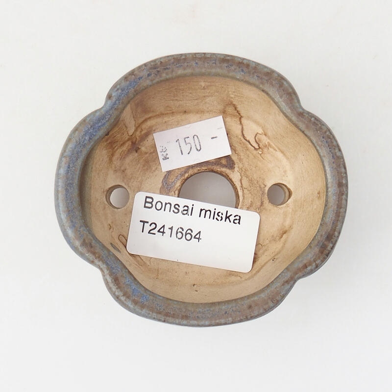 Keramická bonsai miska 7,5 x 7 x 4 cm, barva modrá
