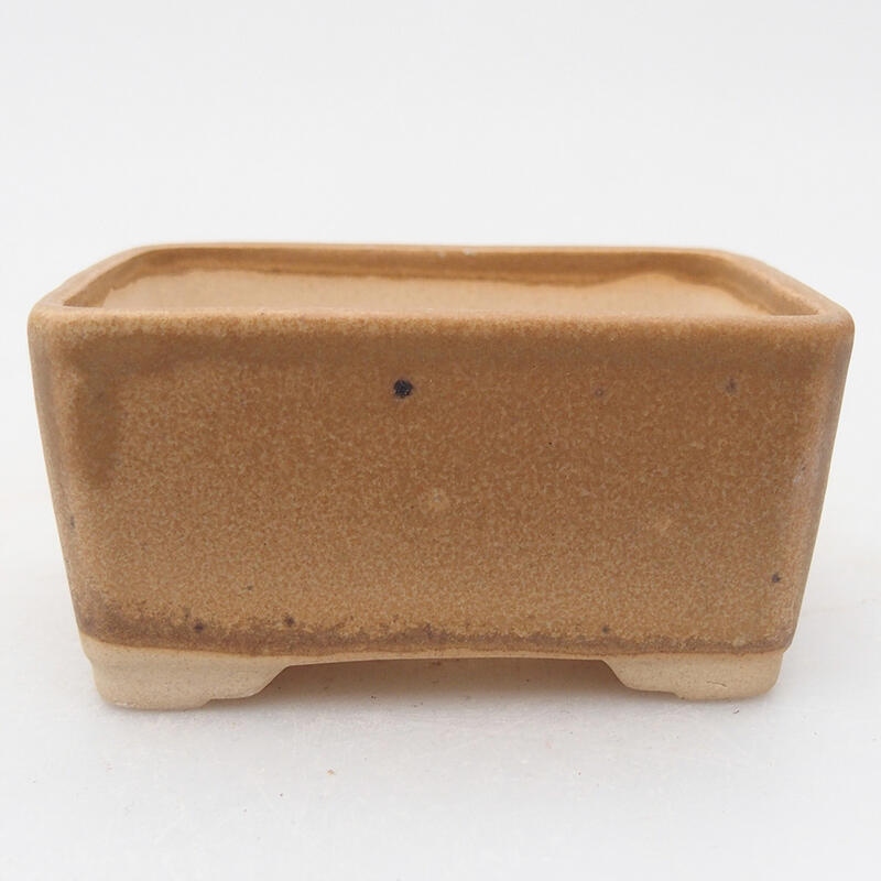 Keramická bonsai miska 7 x 5,5 x 3,5 cm, barva béžová