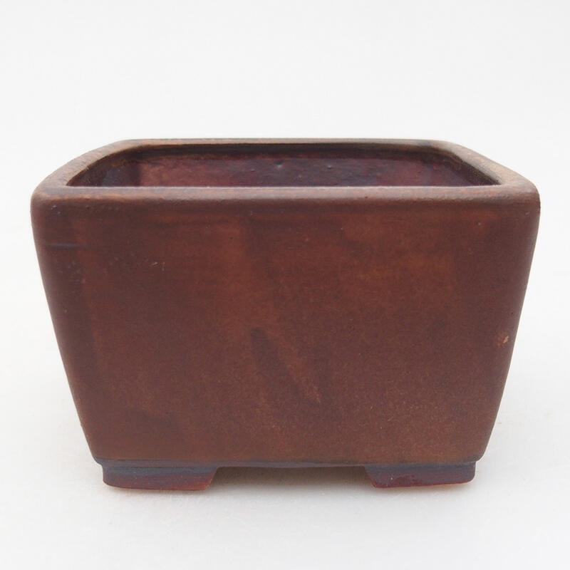 Keramická bonsai miska 8,5 x 8,5 x 5,5 cm, barva hnědá