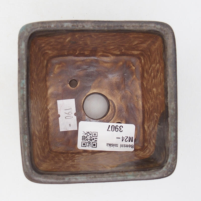 Keramická bonsai miska 8,5 x 8,5 x 5,5 cm, barva modrá